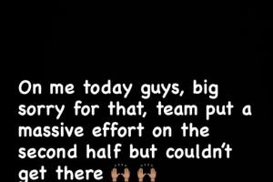 为染红致歉！桑切斯：今天怪我，太对不起了，球队这么拼却没做到