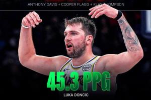 史诗级交易！东契奇本季场均45.3分 比浓眉&弗拉格&克莱总和还多