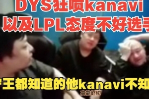 DYS狂喷kanavi及LPL态度不好选手：Ning王都知道的东西他不知道！