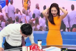 哈利伯顿中投绝杀雷霆，美娜在演播室都抱头了！