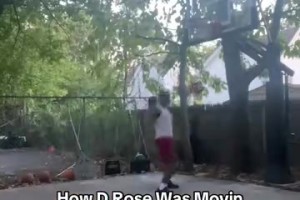 还真是这样！外网网红模仿罗斯的打球方式~